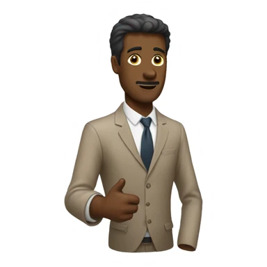 homme qui leve la main sticker