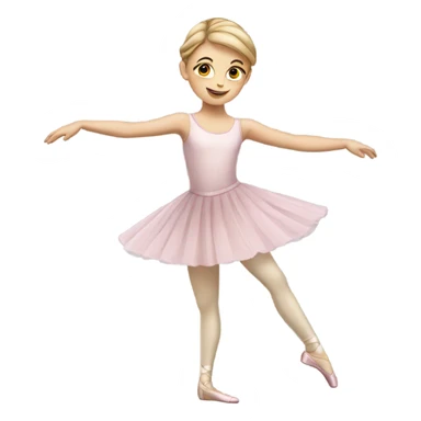 Young white girl doing ballet sticker