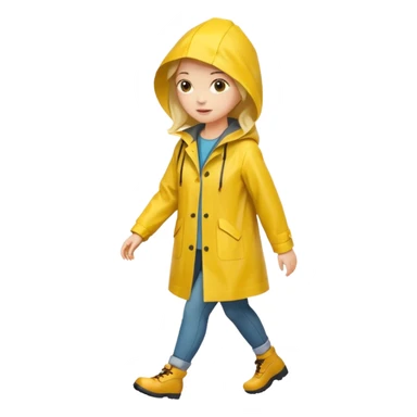 Raincoat Pedestrian woman sticker