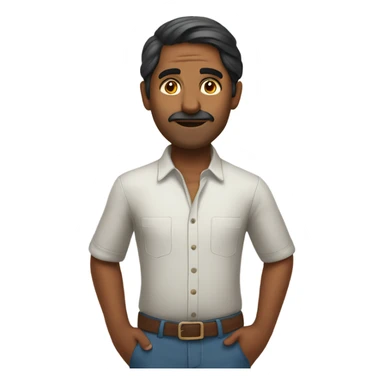 Generic Indian Man asks question sticker