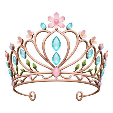 Cute beautiful pastel Sakura tiara  sticker
