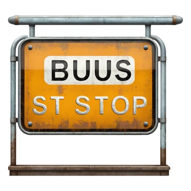 Bus Stop Signboard sticker