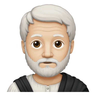 Aristotle portrait, hand-drawn look, as a black-and-white sketch sticker