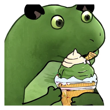 Panda eating ice creamsisisosoisiodisissississx sticker