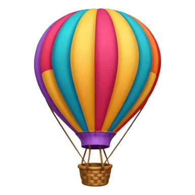 Balloon – Hot air balloon with colorful fabric sticker