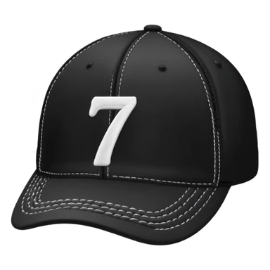 A black cap with the number 701 on the front  sticker