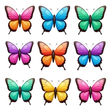mariposas aesthetic de colores sticker