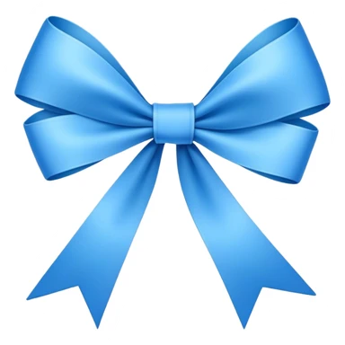 Super ultra-thin and stretched ribbon bow, as narrow as possible, single loop, no extra loops, no fluffy or rounded shapes, only one long and sleek ribbon, delicate, minimalist, NO DOUBLE LOOPS, NO THICKNESS, ONLY A SINGLE SLIM LINE blue sticker