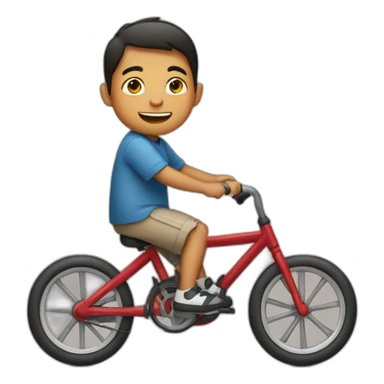 NIÑO EN BICICLETA SIN PEDALES sticker