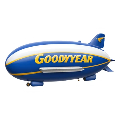 Goodyear Blimp Emoji with the word "Goodyear" on the side sticker