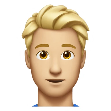 Blonde athletic man with a bun looking serious with blushed lipps sticker