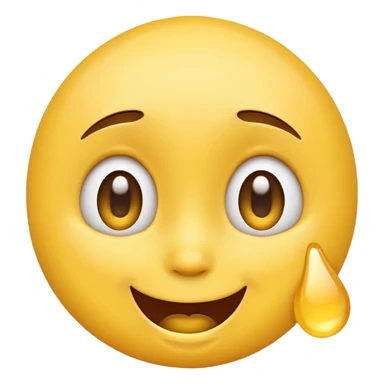 Smile with A joyful face emoji with wide eyes and a big smile, tears of laughter flowing.  sticker