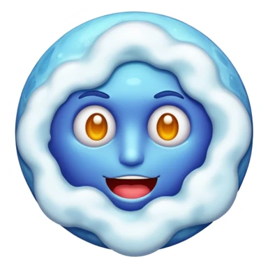 moon covered in potion foam panic face sticker
