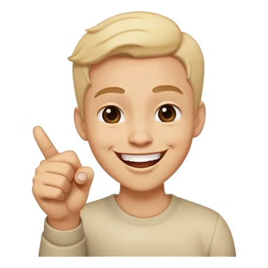 Laughing happy face with finger pointing on you  sticker