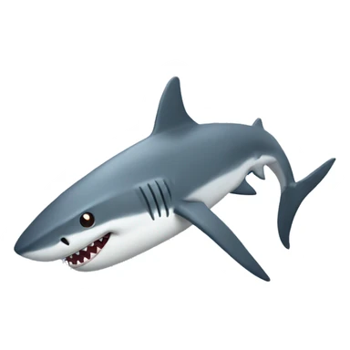 Shark with star eyes sticker