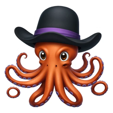 Chapeau en forme de poulpe sticker