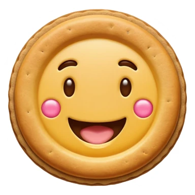 Flork mordiendo galleta expresión feliz sticker