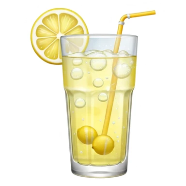 GLASS WITH LEMON FIZZ WATER WITHOUT STRAW sticker