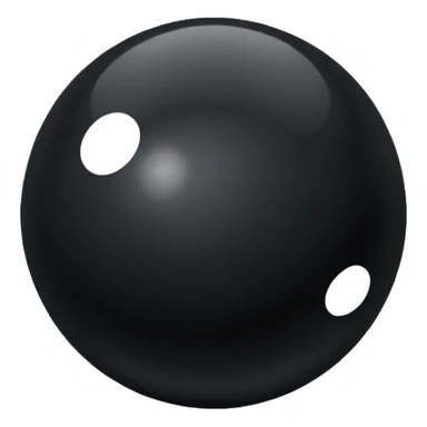 Black Ball with MB written on it. Nothing else no holes. sticker