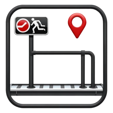 Map Panel – red route diagram, Subway Sign. sticker