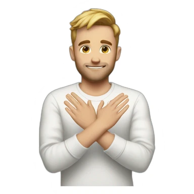 Squeezie crossing hands sticker