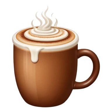Cappuccino with frothy milk and a sprinkle of cocoa on top sticker