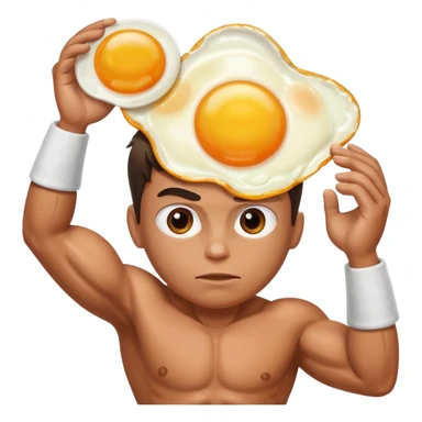 Œuf au plat avec des muscle  sticker