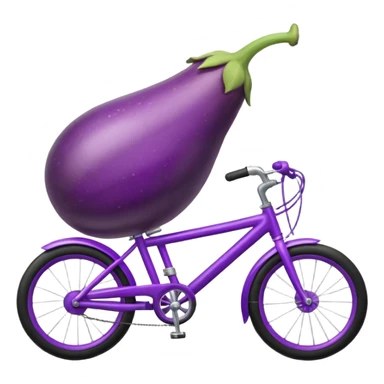 Eggplant riding a bike sticker