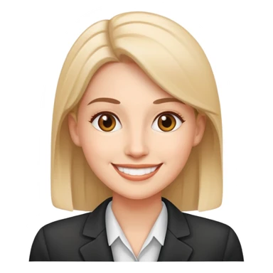 smiling female HR manager sticker