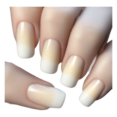 Milky nails sticker