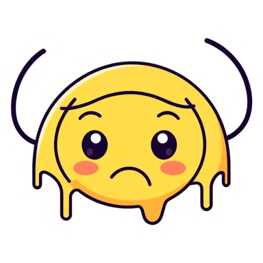 Emoji crying a lot and looking very hurt sticker