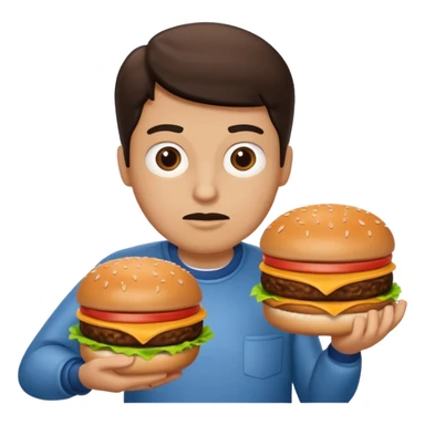 Burglar stealing burger sticker