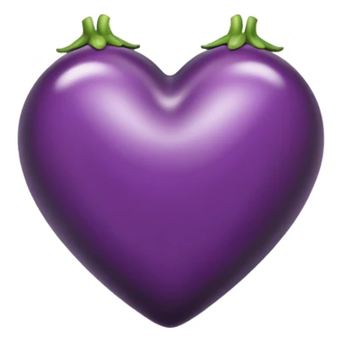 Aubergine heart  sticker