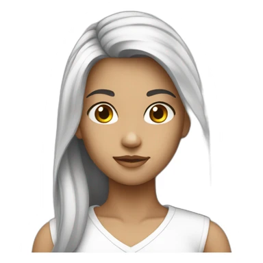 No Name girl white sticker