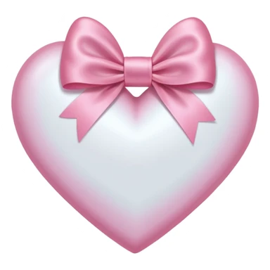 A White Heart with a pink bow around it sticker