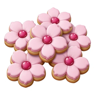 Cherry blossom shaped cookies sticker