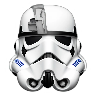 stormtrooper broken helmet half face sticker
