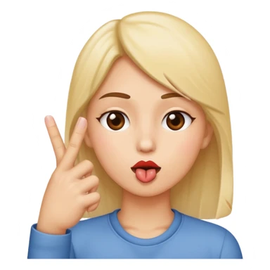 middle finger kiss sticker