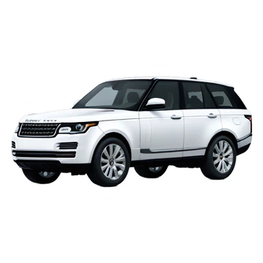White Range Rover SUV sticker