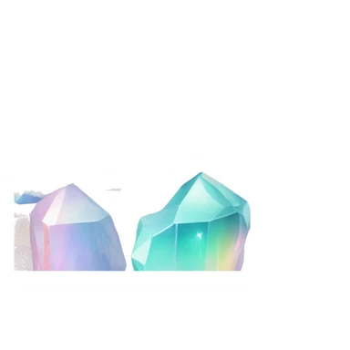 Pastel iridescent rainbow crystal clusters sticker