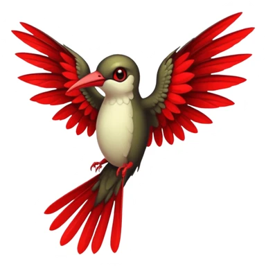creppy demon like hummingbird with  creppy and very long wings  sticker