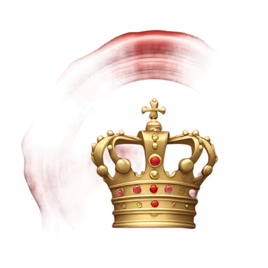 queen wax seal red circle sticker