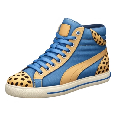 DENIM & Cheetah print SNEAKER sticker
