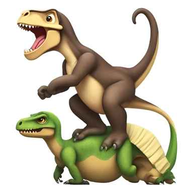 monkey riding a trex sticker
