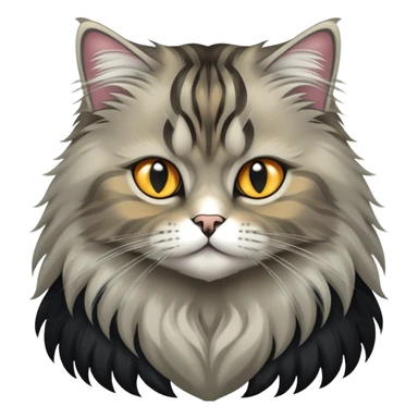 Siberian cat dressed like metalyst sticker