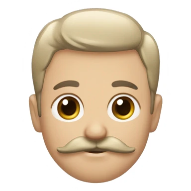 Petit allemand avec une petite moustache carrée et les cheveux plaqués mis sur le côté  sticker