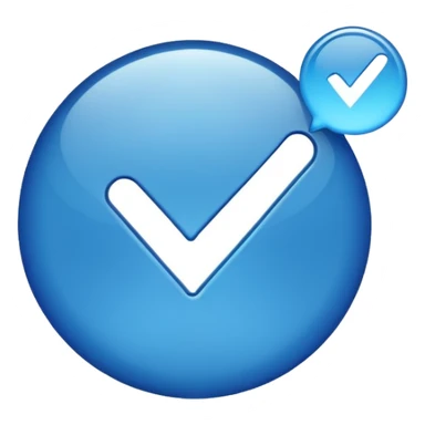 Verificación azul de tik Tok sticker