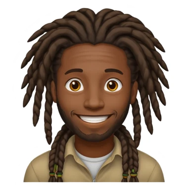 Black man with dreads sticker
