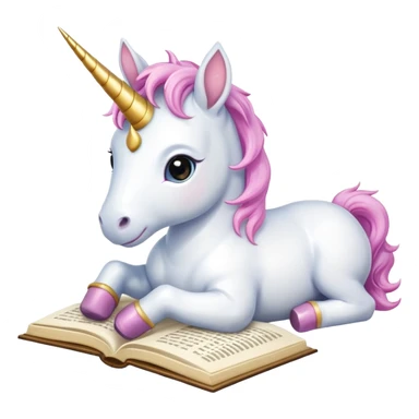 Unicorns read book
A baby unicorn lying on its belly, flipping pages with its hoof.













 sticker
