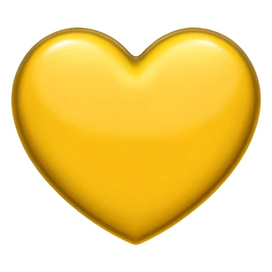 heart with a metallic yellow finish sticker